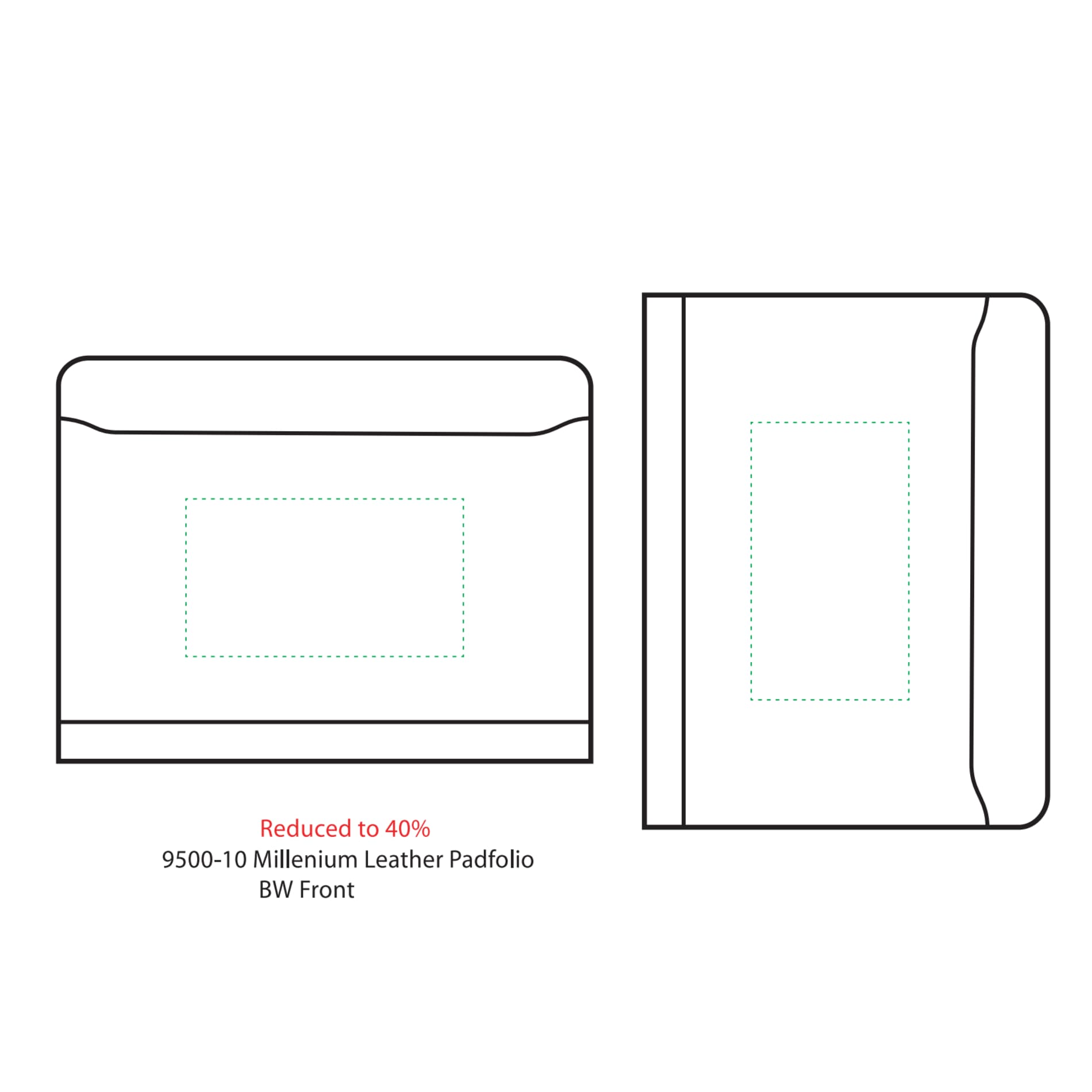 FSC® Mix Millennium Leather Zippered Padfolio 36