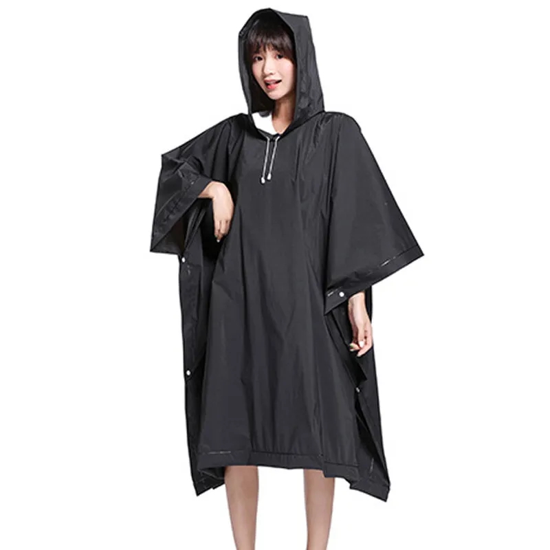 Adults Rain Poncho With Drawstring Hood 7