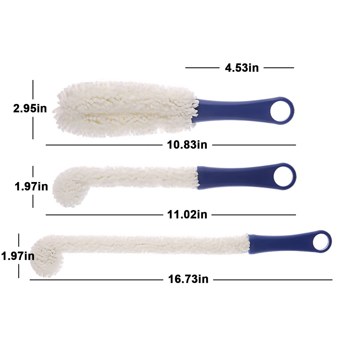 3 Pieces Decanter Cleaning Brush Flexible Bottle Scourer 8