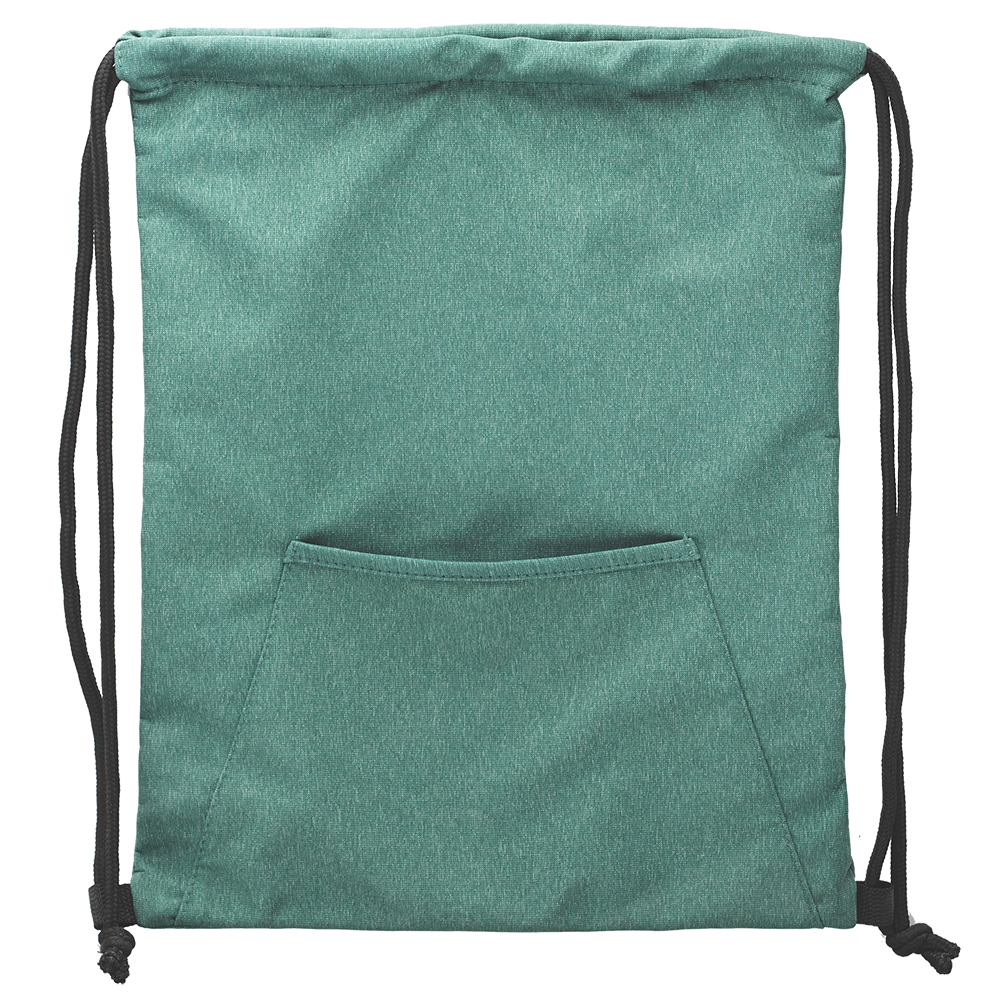 Heathered Drawstring Backpacks with Pocket 3