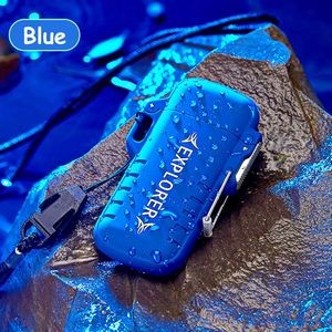 Round Angle Waterproof Dual Arc Lighter With Pop Up Lid 25