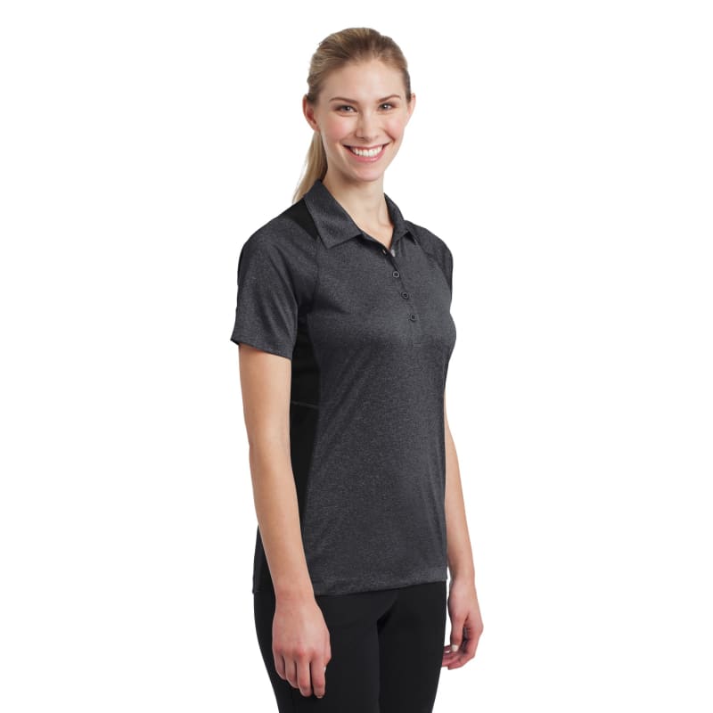 Sport-Tek Women's Heather Colorblock Contender Polo. 48