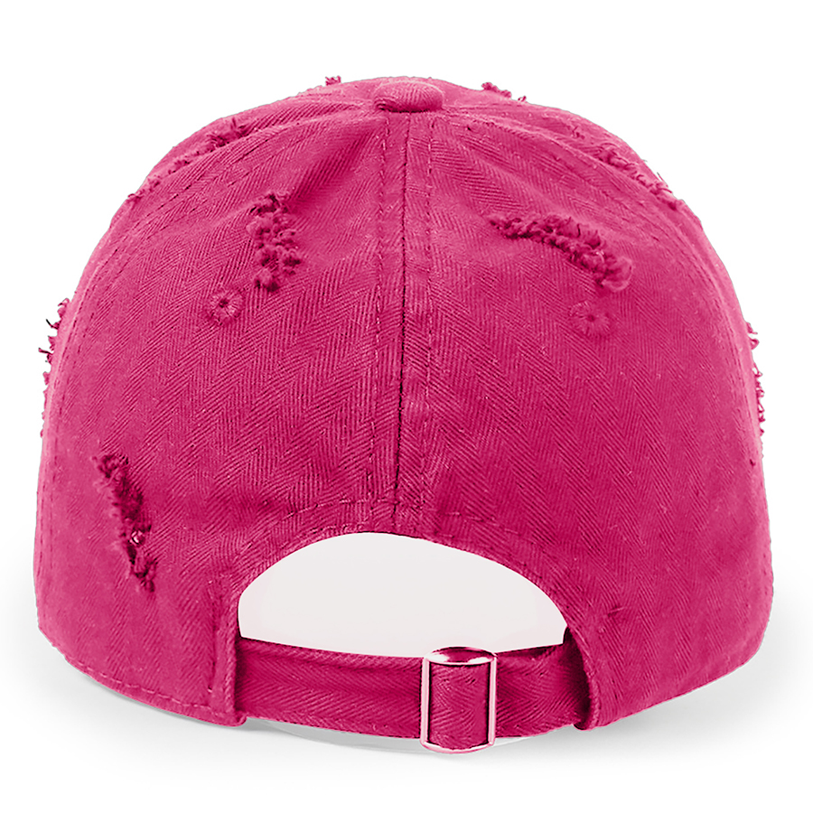 Stock Solid Color Ripped Cotton 6-Panel Baseball Cap 35