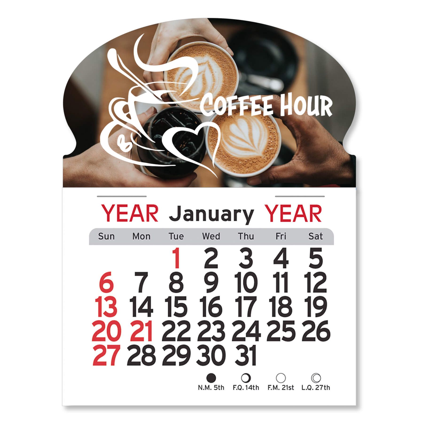 Adhesive Peel-N-Stick® Calendar - Oval 3