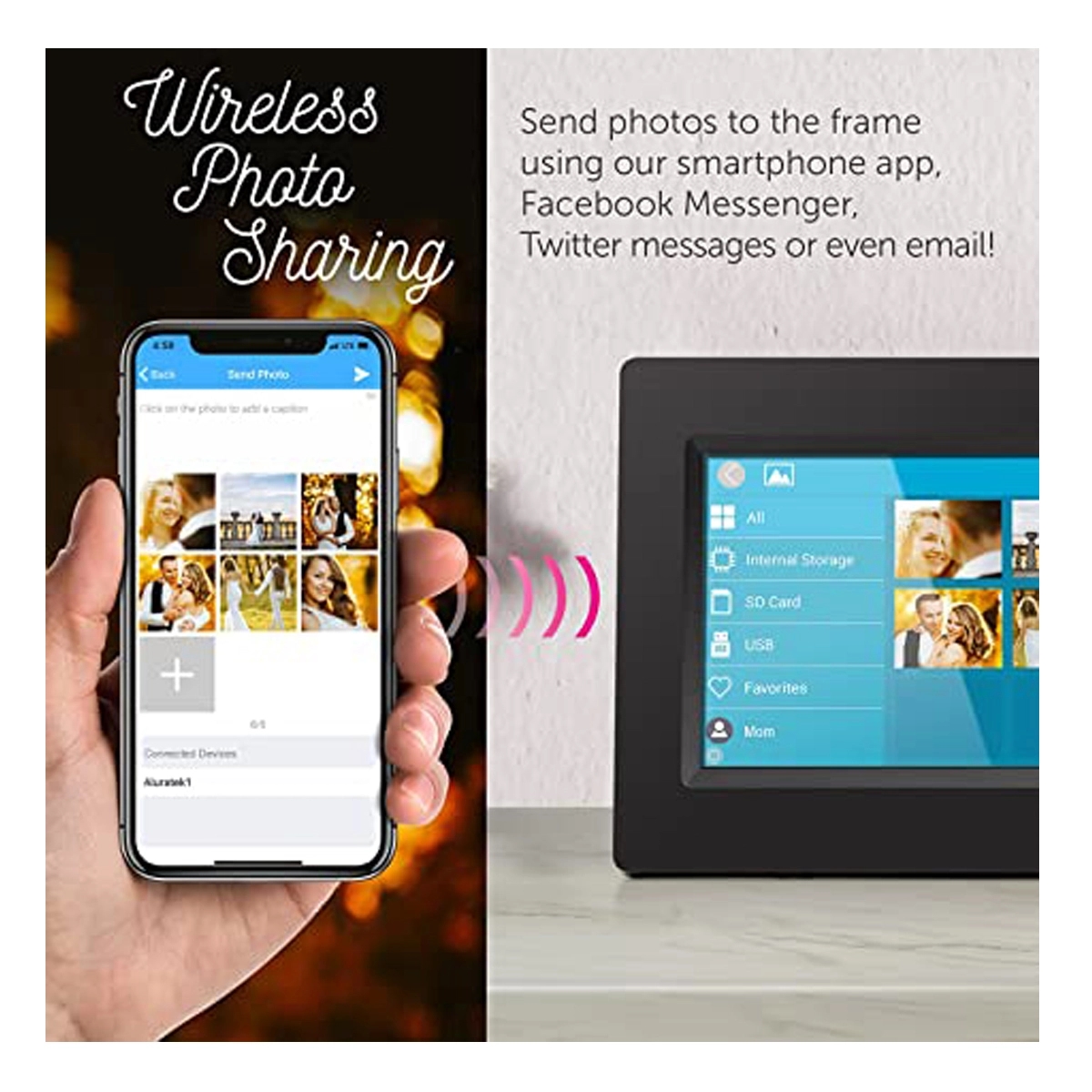 7" Wifi Digital Photo Frame With Weather 3