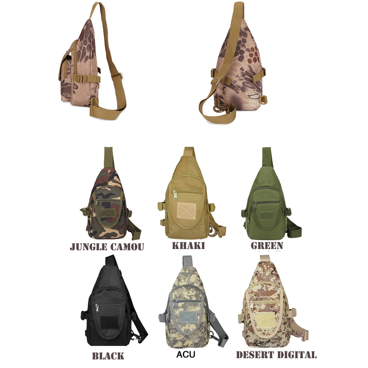 Tactical Sling Shoulder Backpack Chest Bag 3