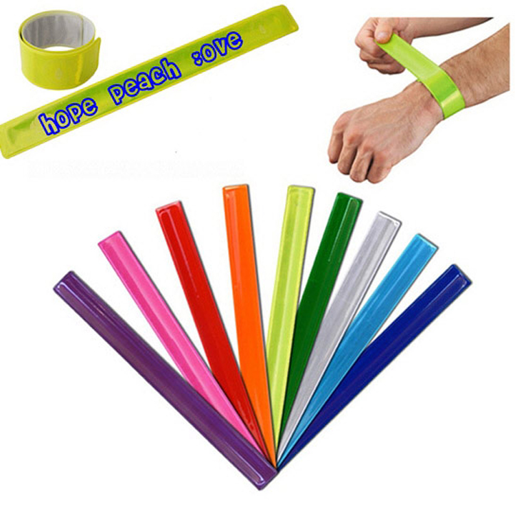 PVC Reflective Slap Bracelet