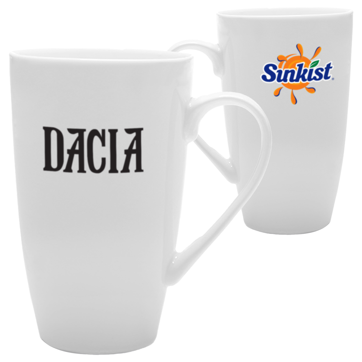 13 oz. Tall Latte Customized Mugs w/ Handles 1
