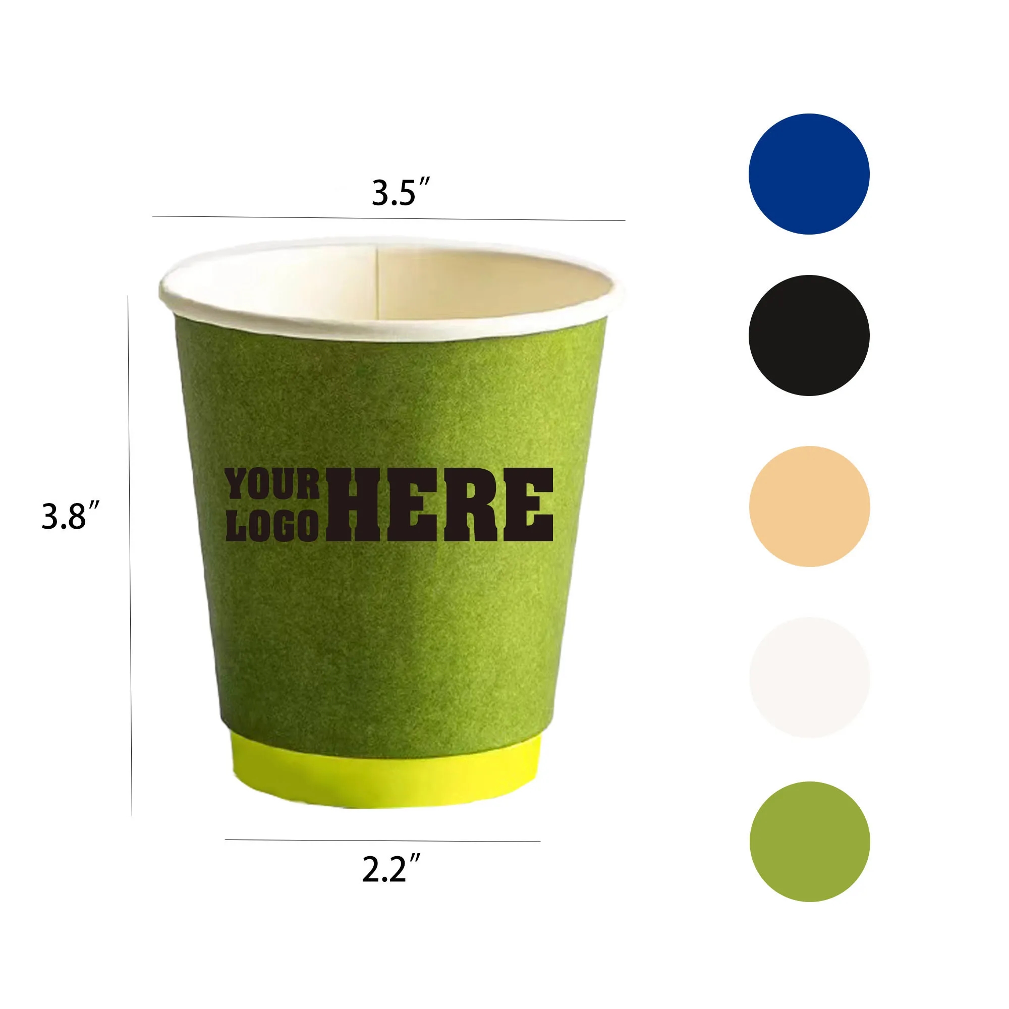 10oz Double-Wall Disposable Paper Drinks Cup