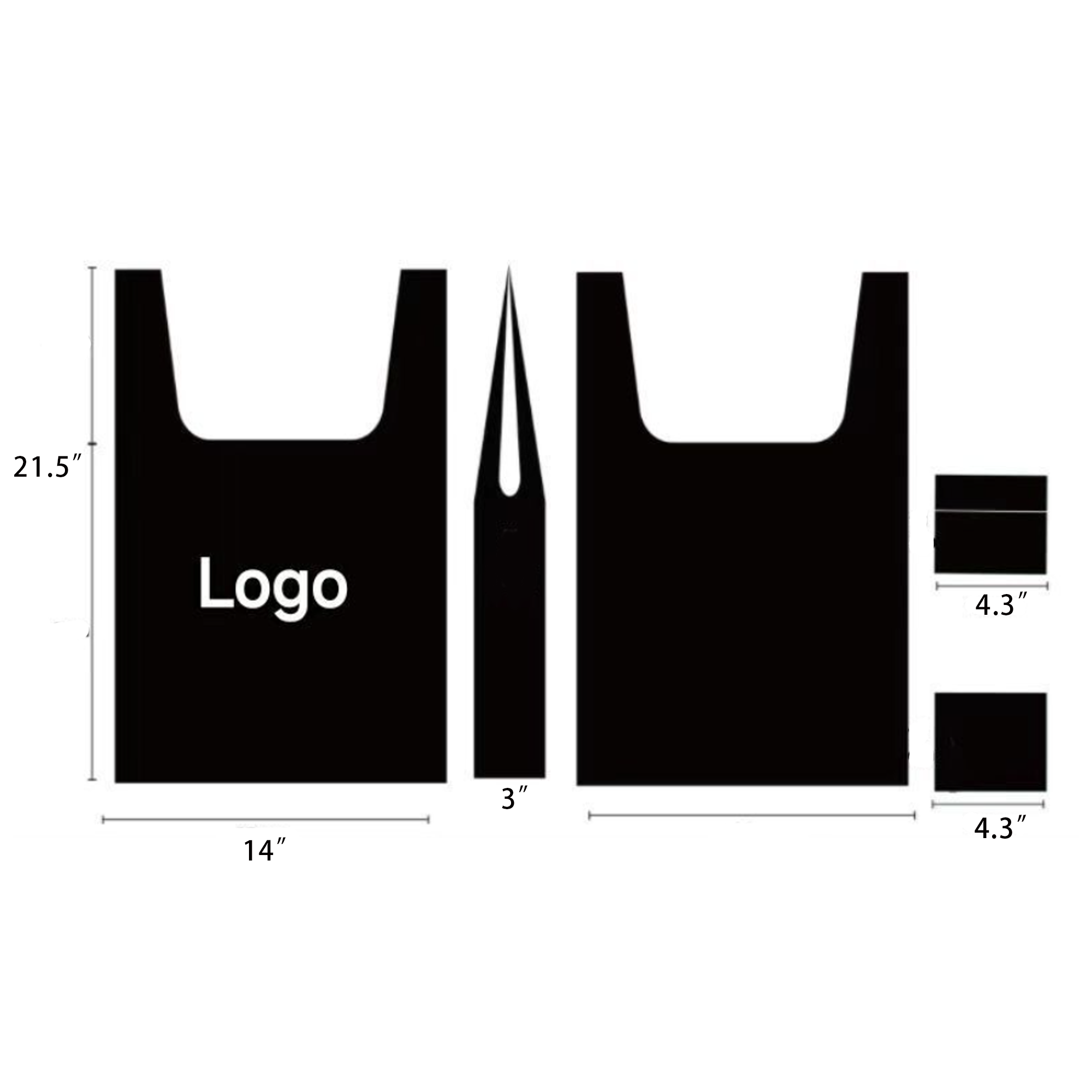 Full color Foldable Shopping Tote Bag With Small Pocket 2