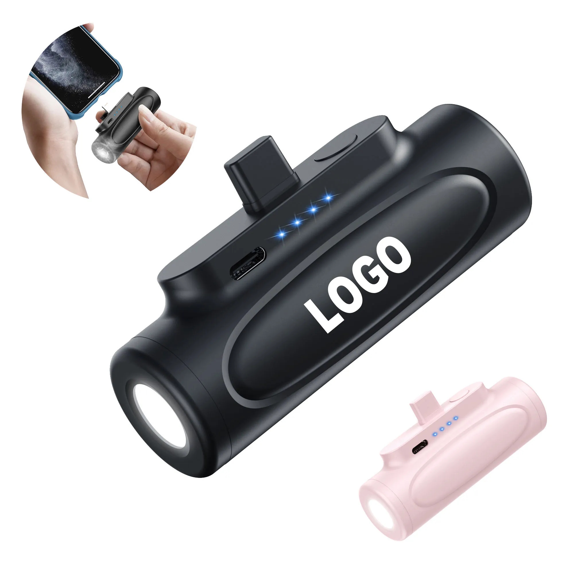 5000mAh Portable Power Bank With Flashlight 3