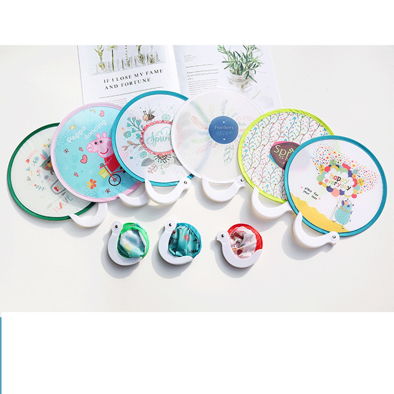 Japanese Style Handheld Round Folding Fan 12
