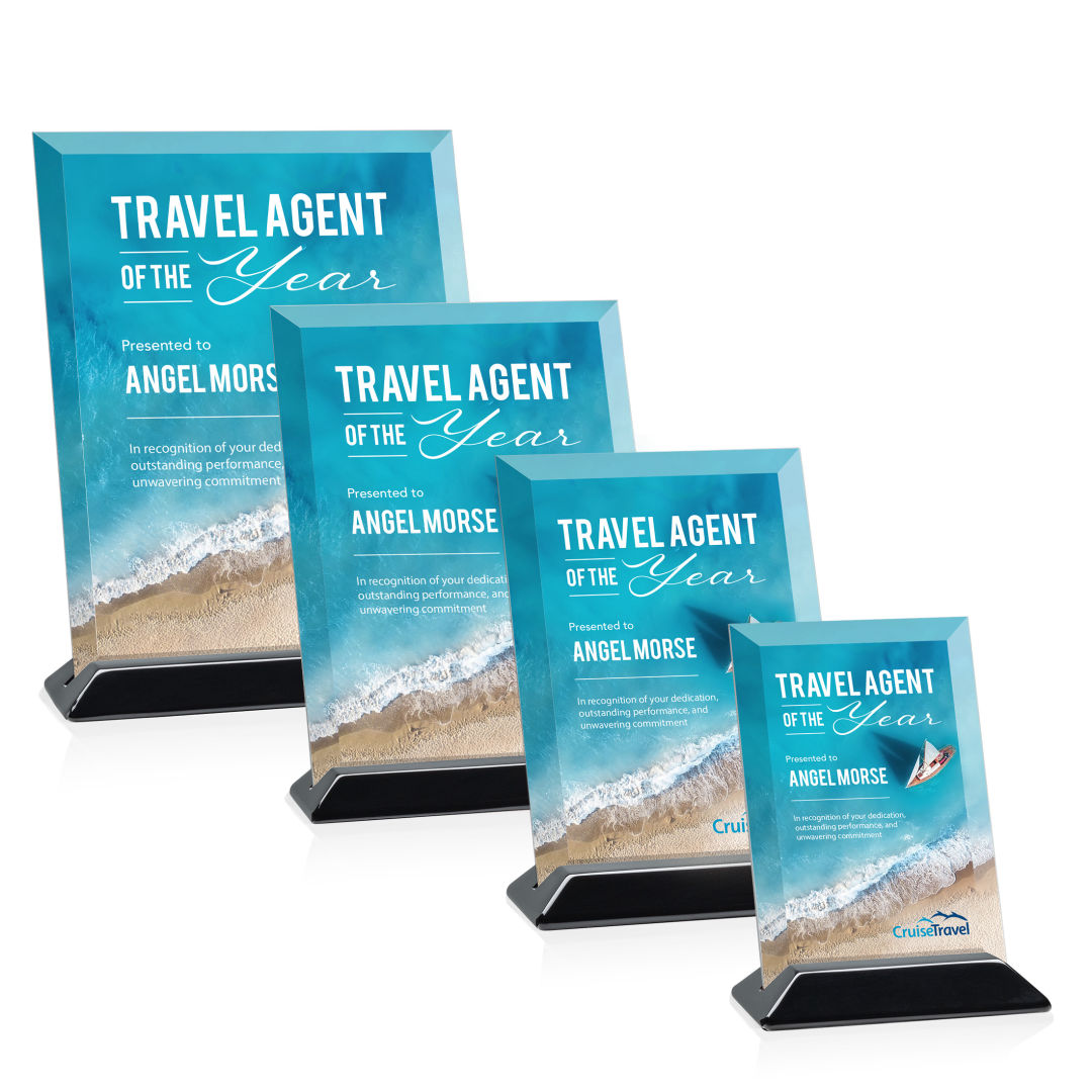 Embassy VividPrint™ Award - Starfire/Black (Vert)