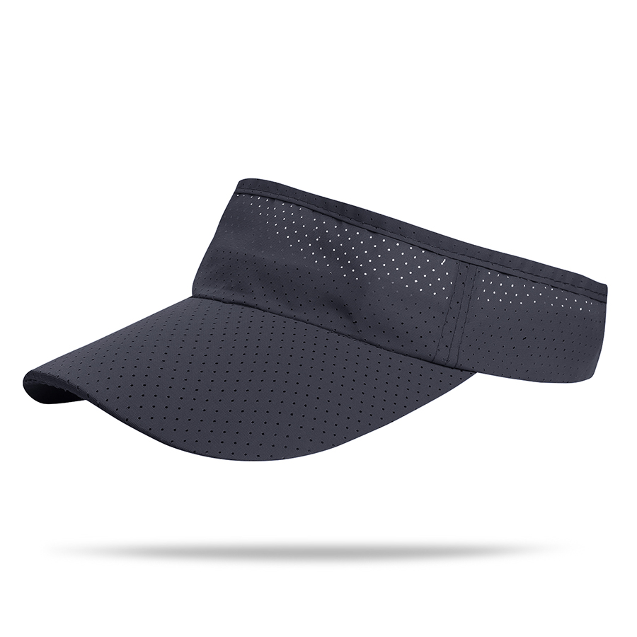 Stock Solid Color Quick Dry Poly Visor, Elastic Back 2