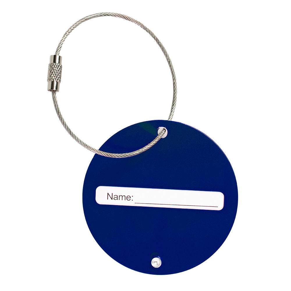 Texture Tone® Aluminum Round Luggage Tag 14