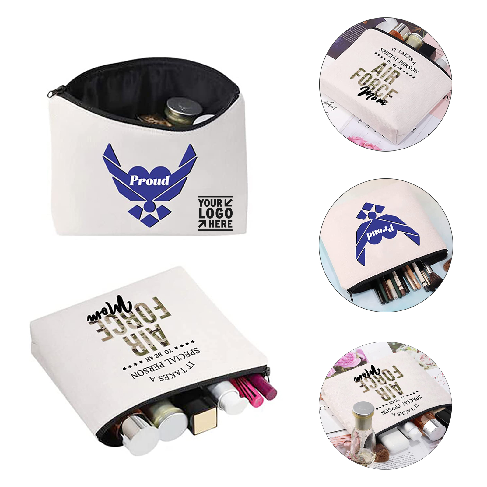 Proud Military Mom Cosmetic Make Up Bag 2