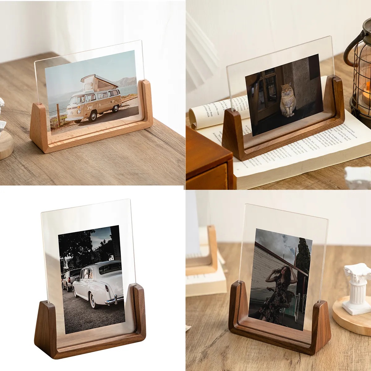 5 Pack U Shape Transparent Beech Creative Photo Frame 3