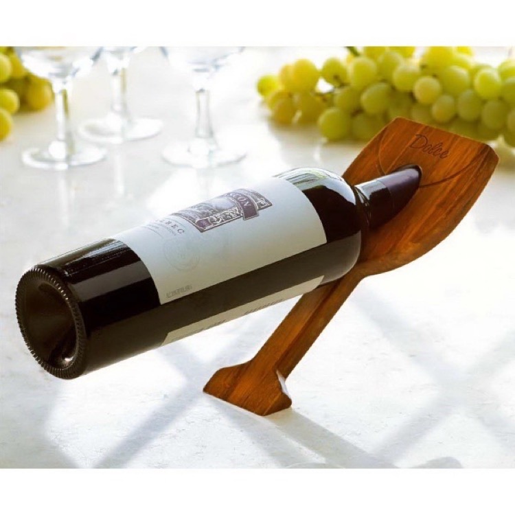 Sustainable Bamboo Gravity Wine Bottle Holder 1