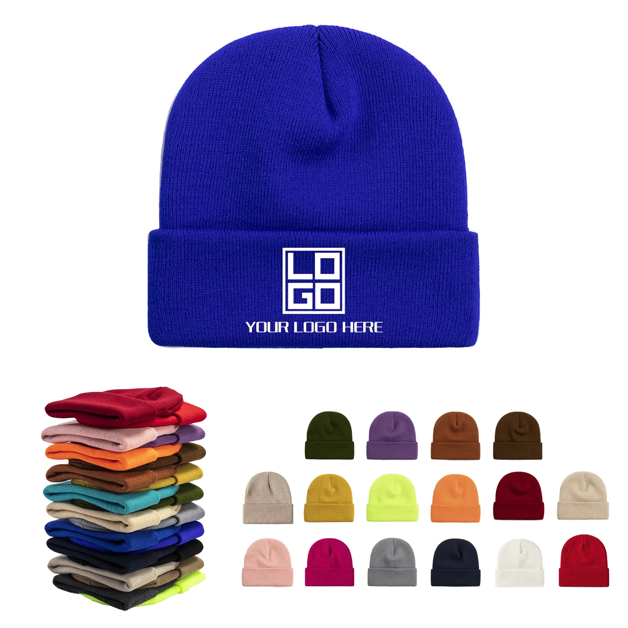 Unisex Knitted Cuff Beanie MOQ30pcs