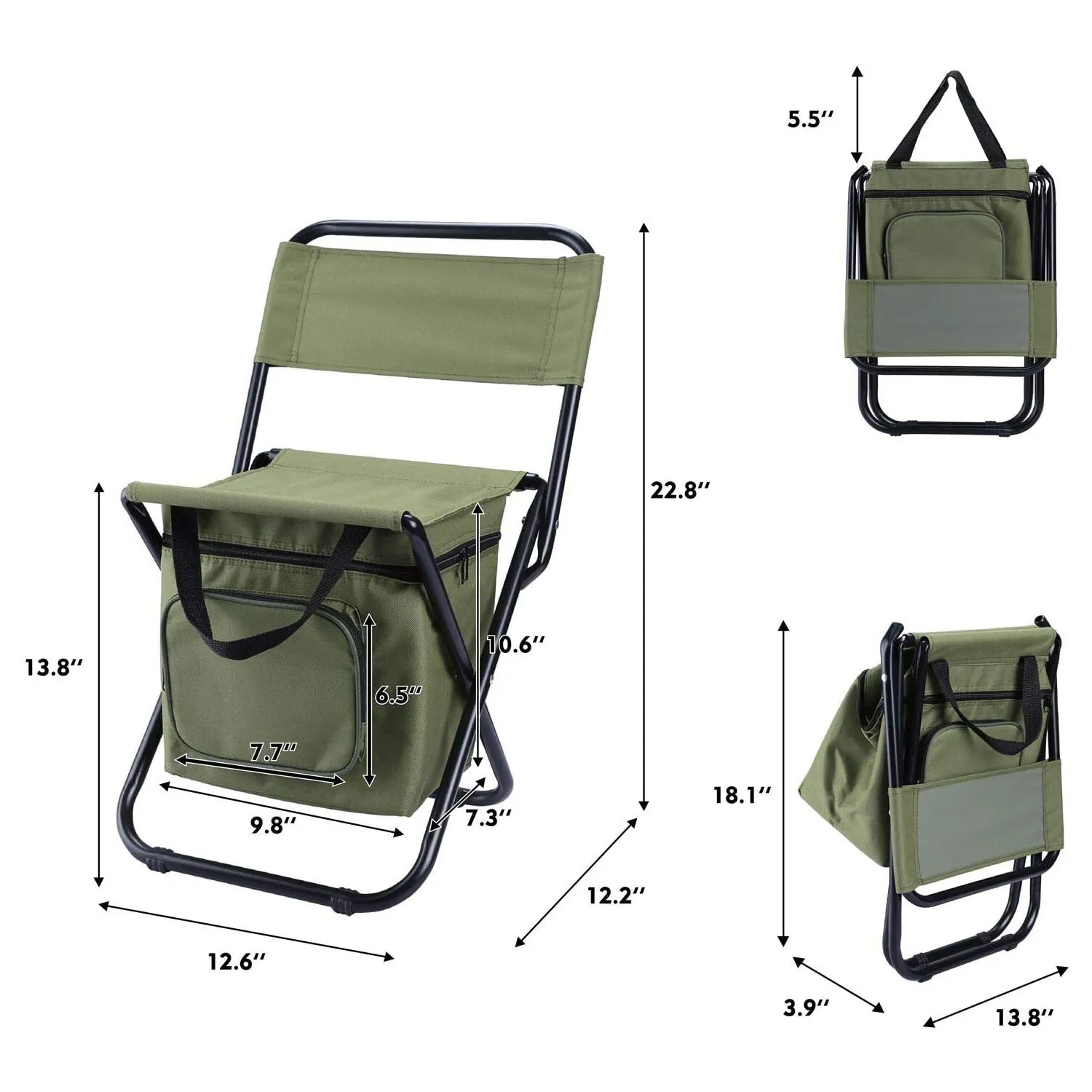 Portable Camping Chair with Cooler Bag 3