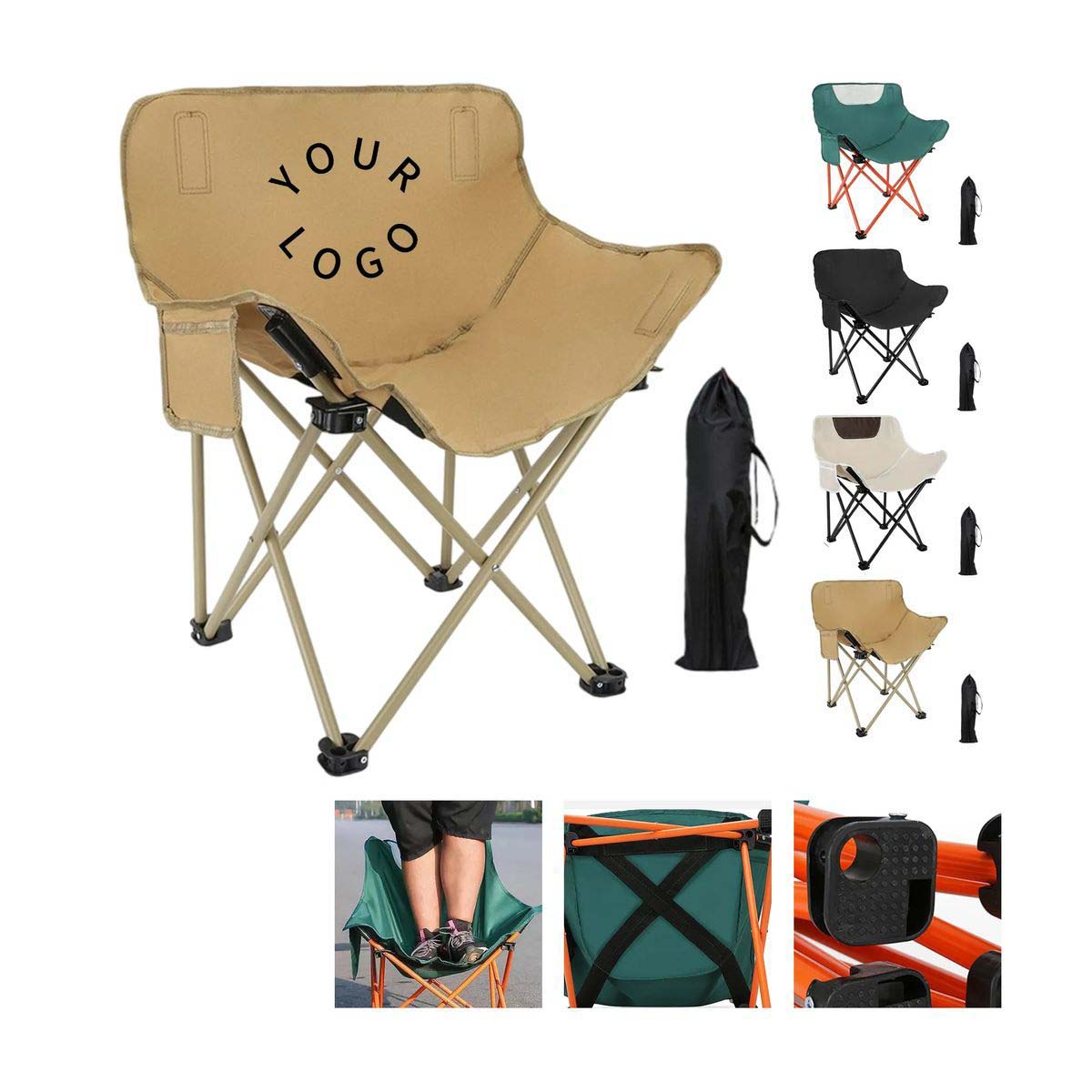 Outdoor Foldable Moon Chair with X Shape Base 2