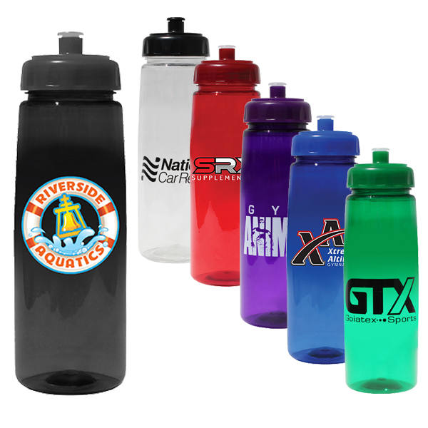 30 oz. Poly-Saver PET Bottle with Push 'n Pull Cap 9