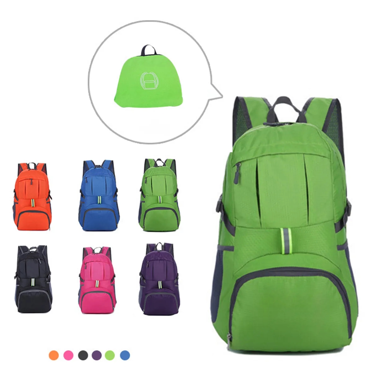 20L Lightweight Hiking Backpack Foldable Travel Bag 9