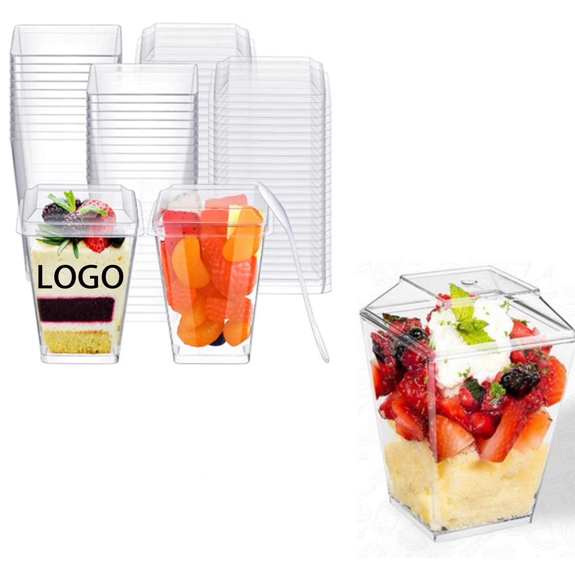 5 Oz Plastic Cake Dessert Cup MOQ 10pcs 2