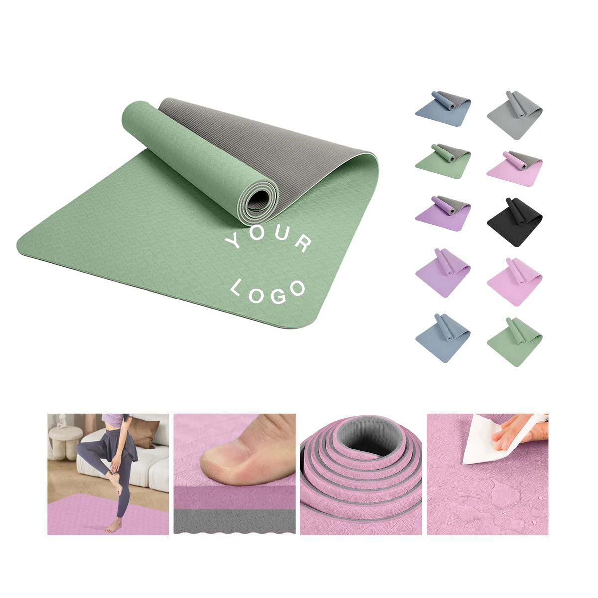 Durable TPE Yoga Mat for Studio and Home 4