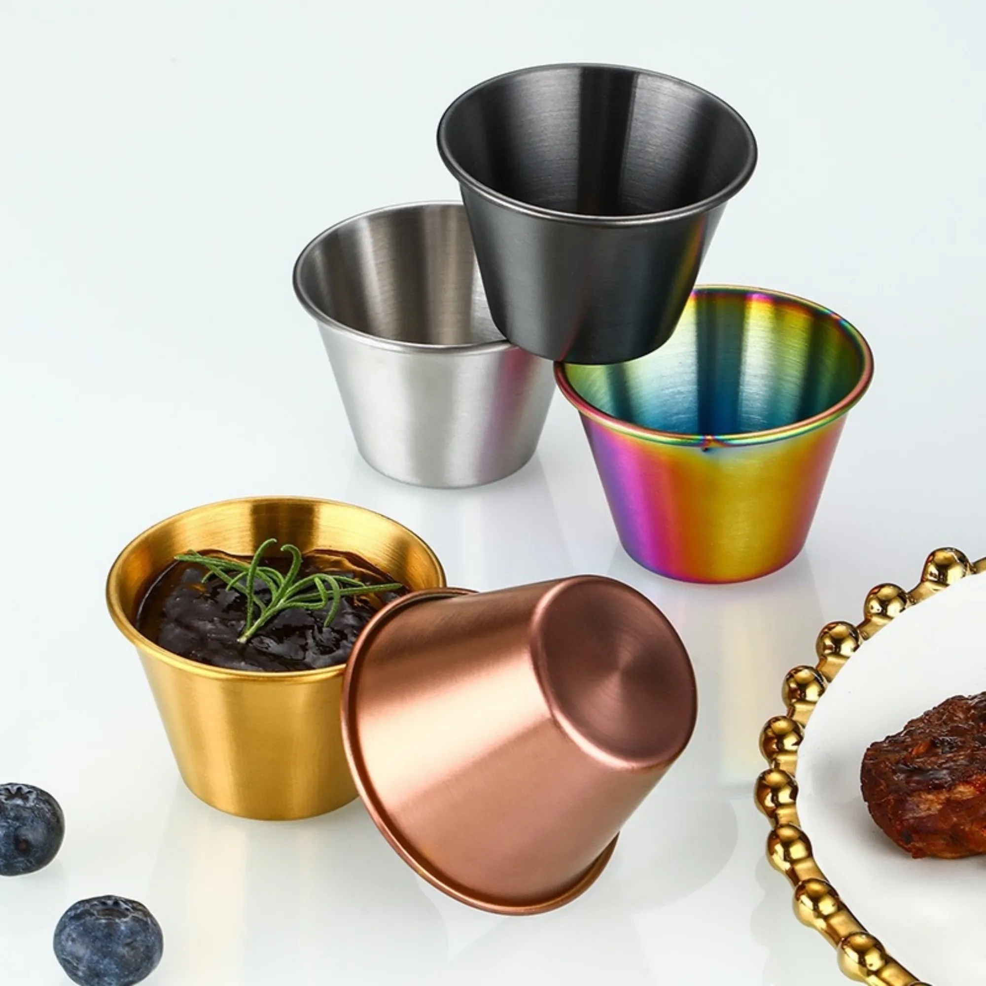 Stainless Steel Condiment Cup 1.5 oz 2.5 oz 11