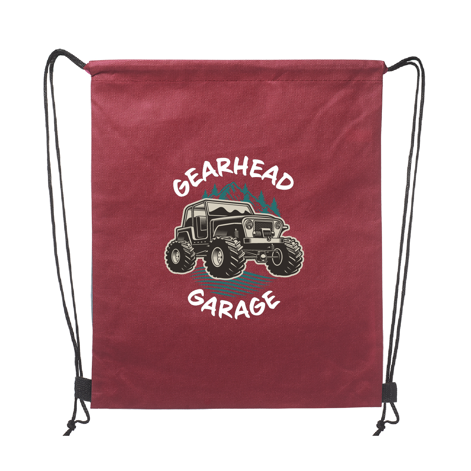 Wanderlust Non-Woven Drawstring Backpack (Full Color Imprint) 4