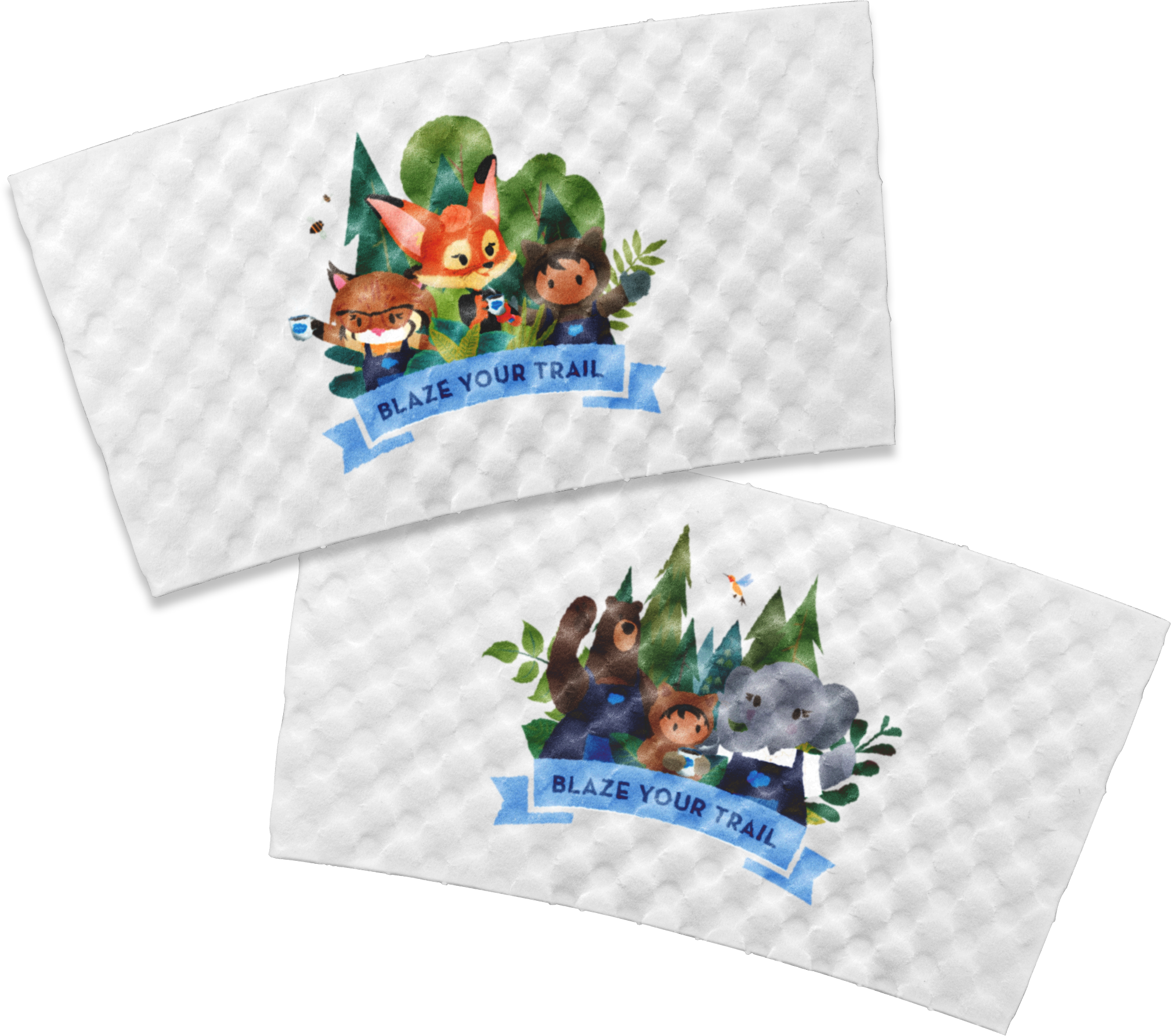 12/16/20/24 oz Beverage Wrap White Digital Print 5