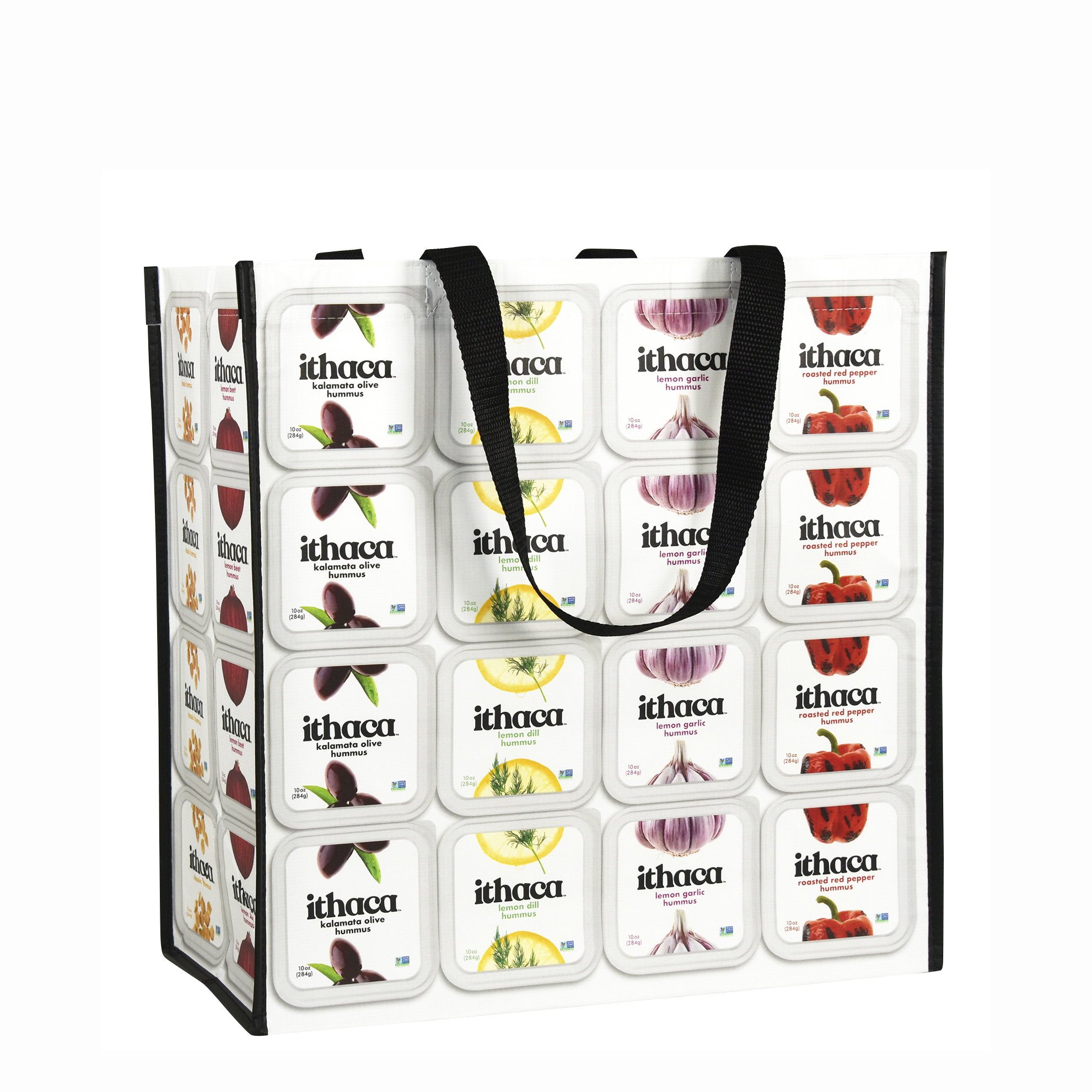 Full-Color 150g Laminated RPET (recycled from plastic bottles) Tote Bag 15"x15"x8" 3