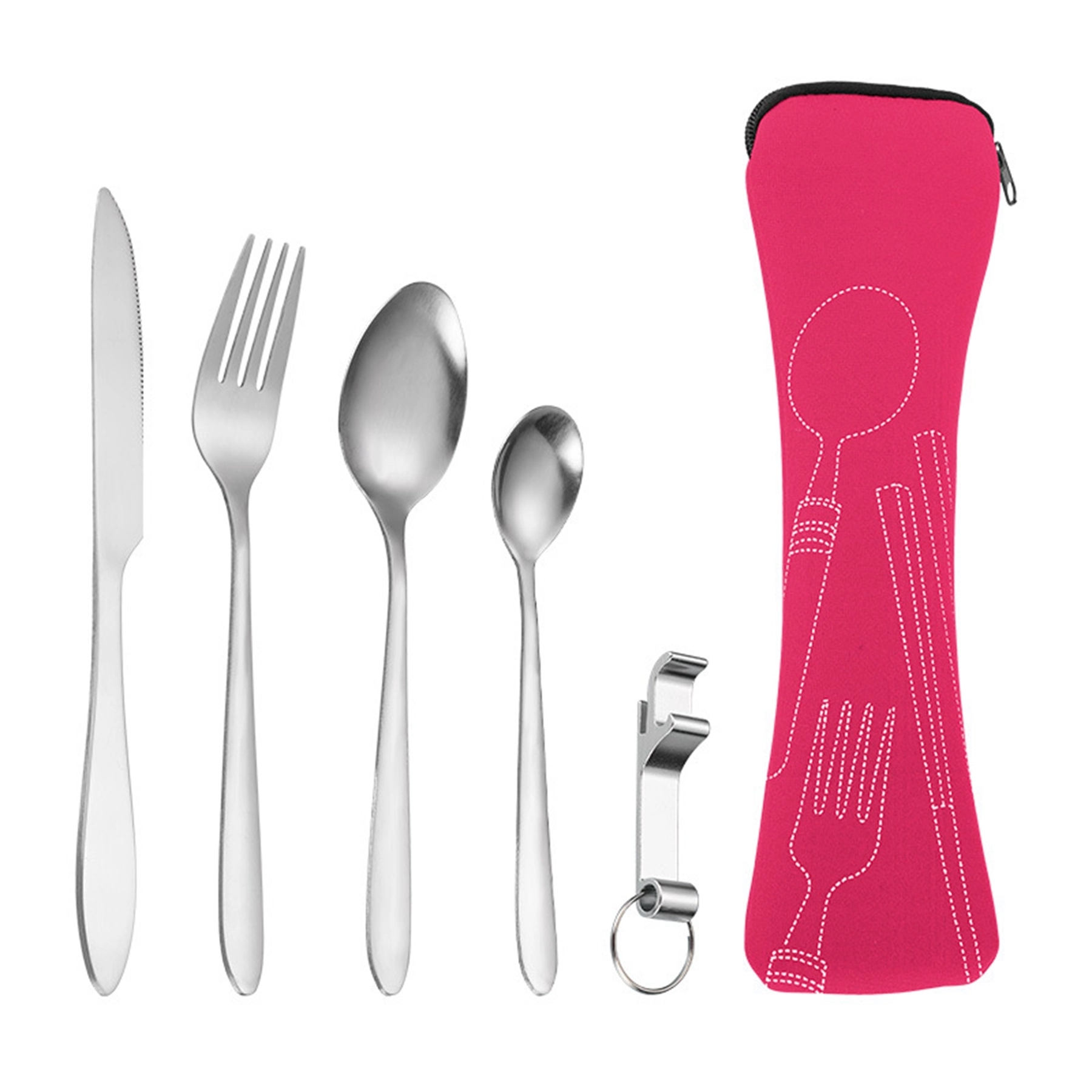 Stainless Steel Cutlery 5 Piece Set with Neoprene Pouch 7
