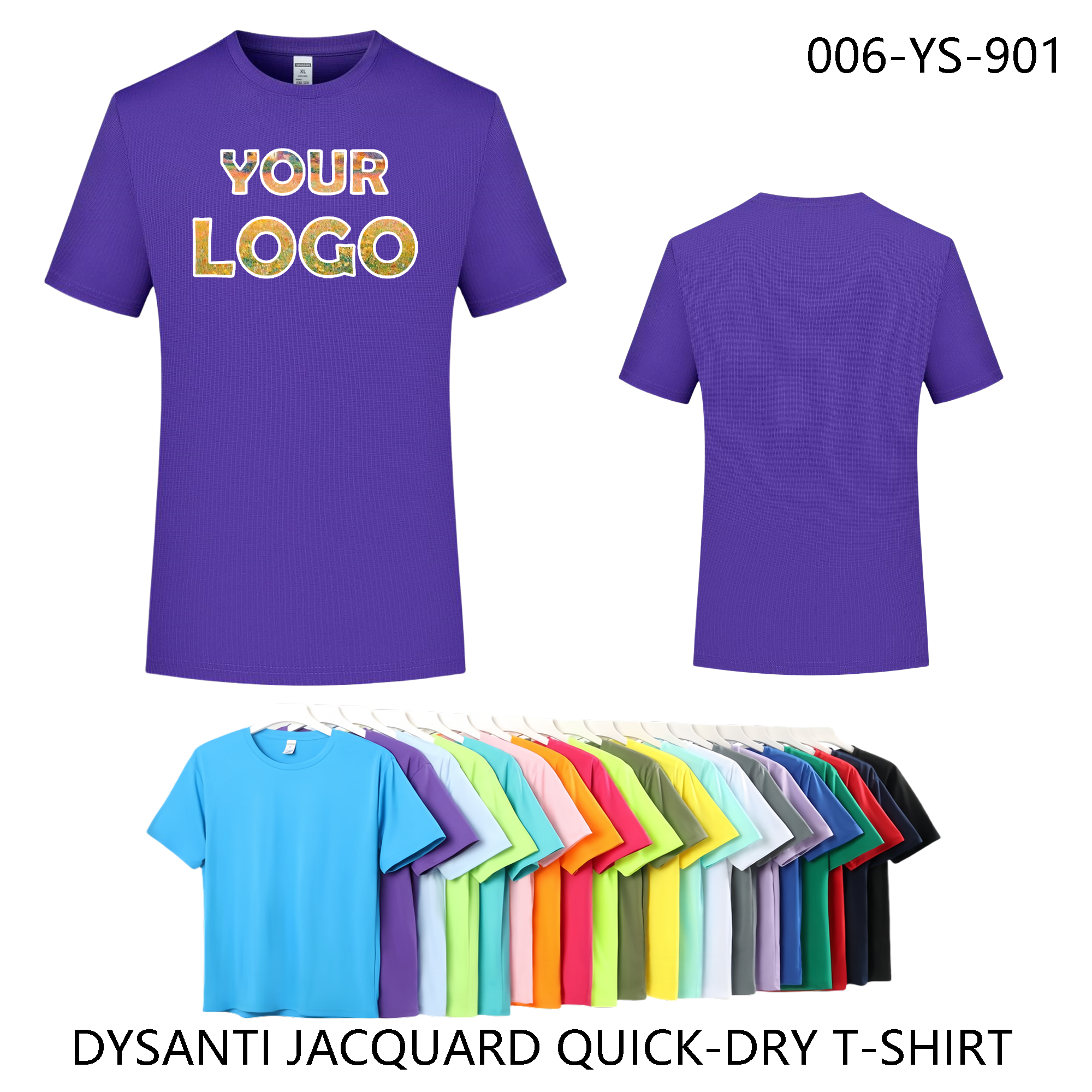 Breathable Dotted Dry Fit Tee - Eco-Friendly | DIY Logo Design 1