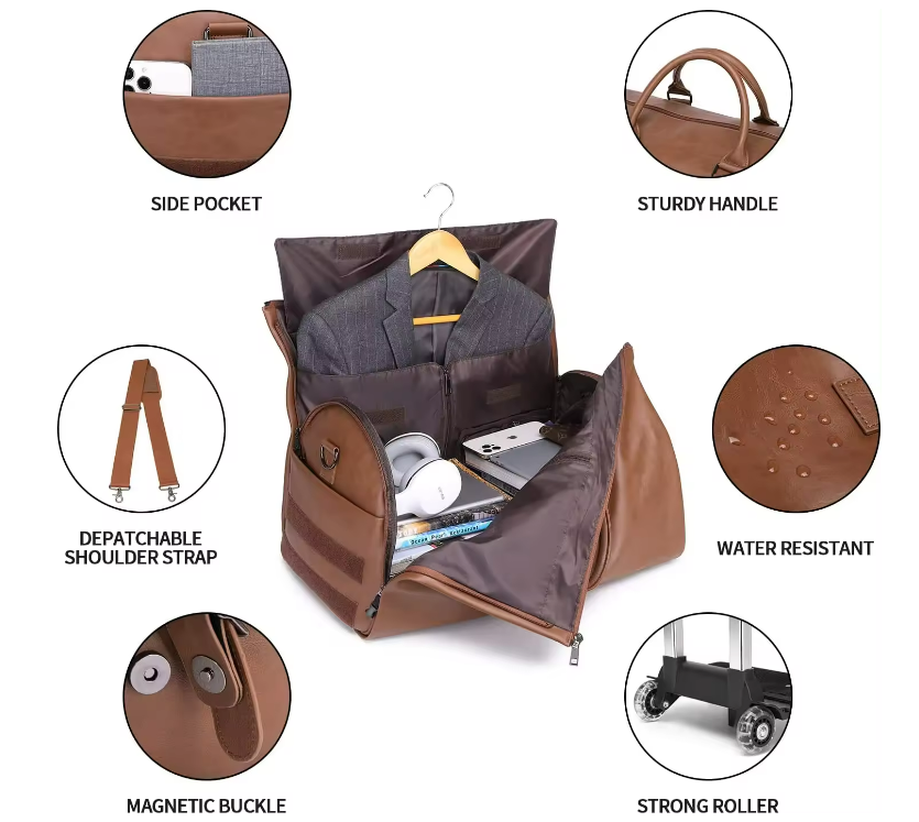 Canvas Duffle Leather Bag For Travel 3