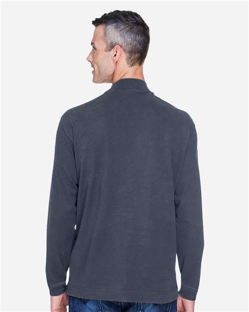 Unisex Sueded Jersey Mock Neck T-Shirt - D420 21