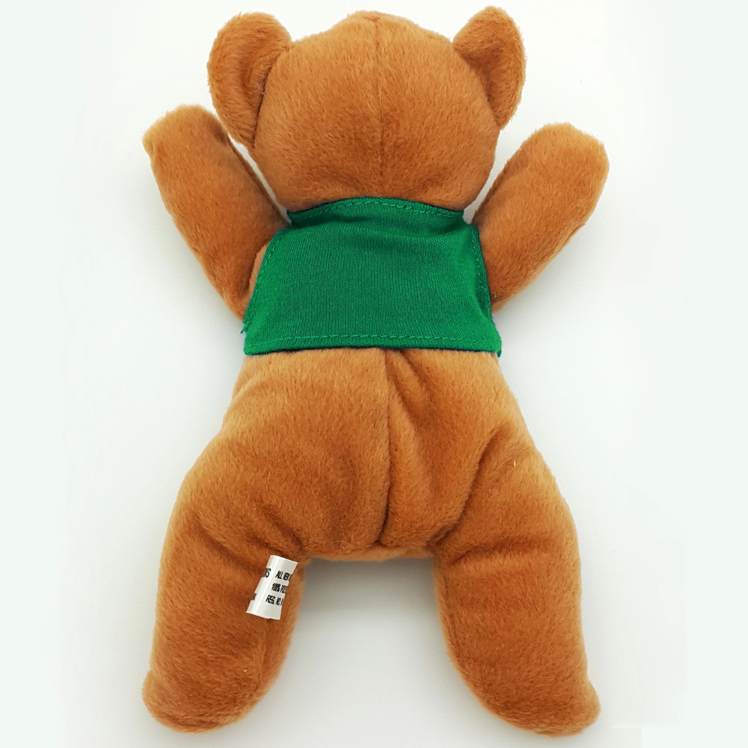 8" Laying Down Beanie Brown Bear 10