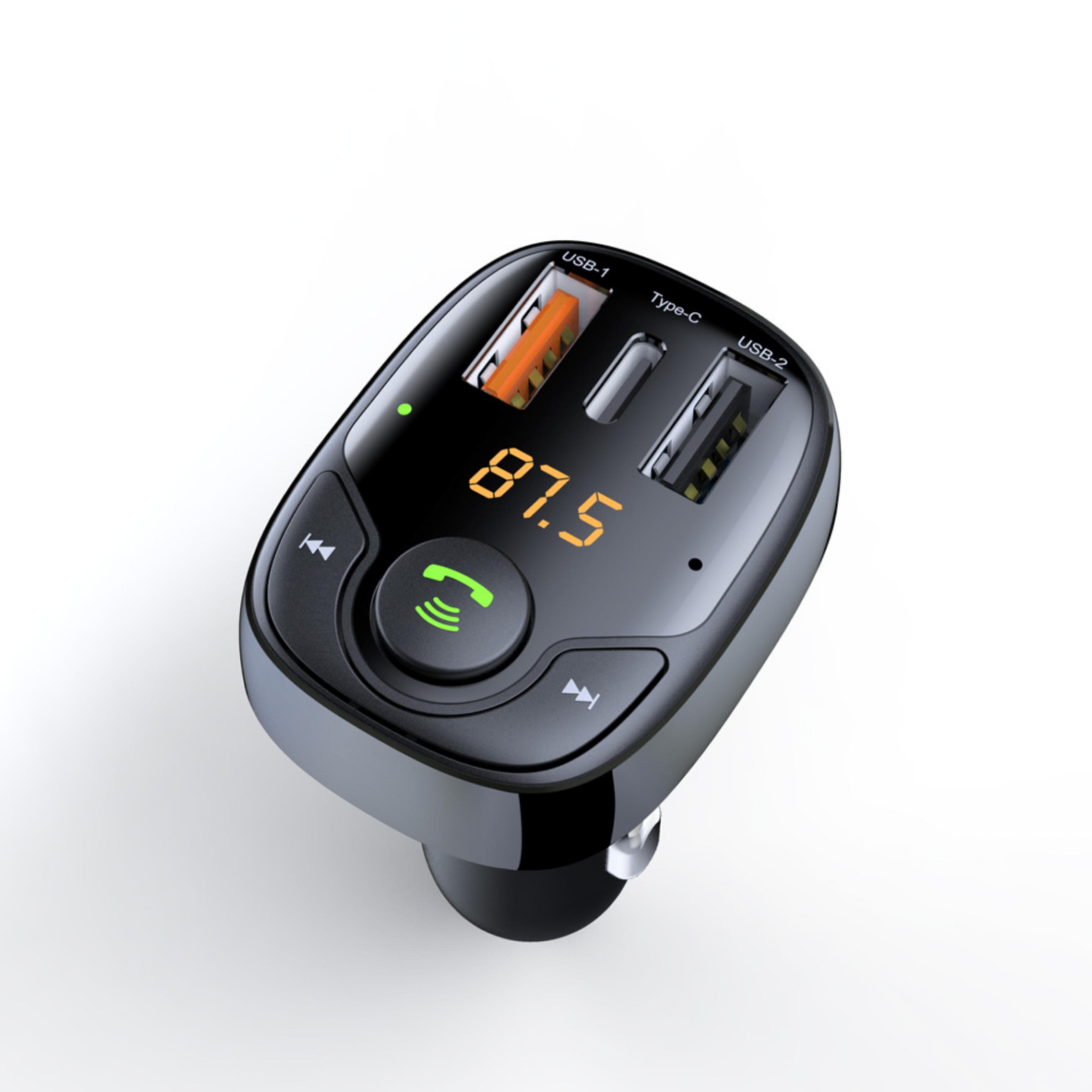 Multifunctional car charger with 5.0 Bluetooth music player 3