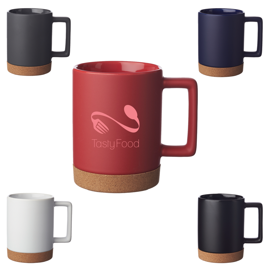 15 oz. Stylish Cork Base Ceramic Coffee Mug 4