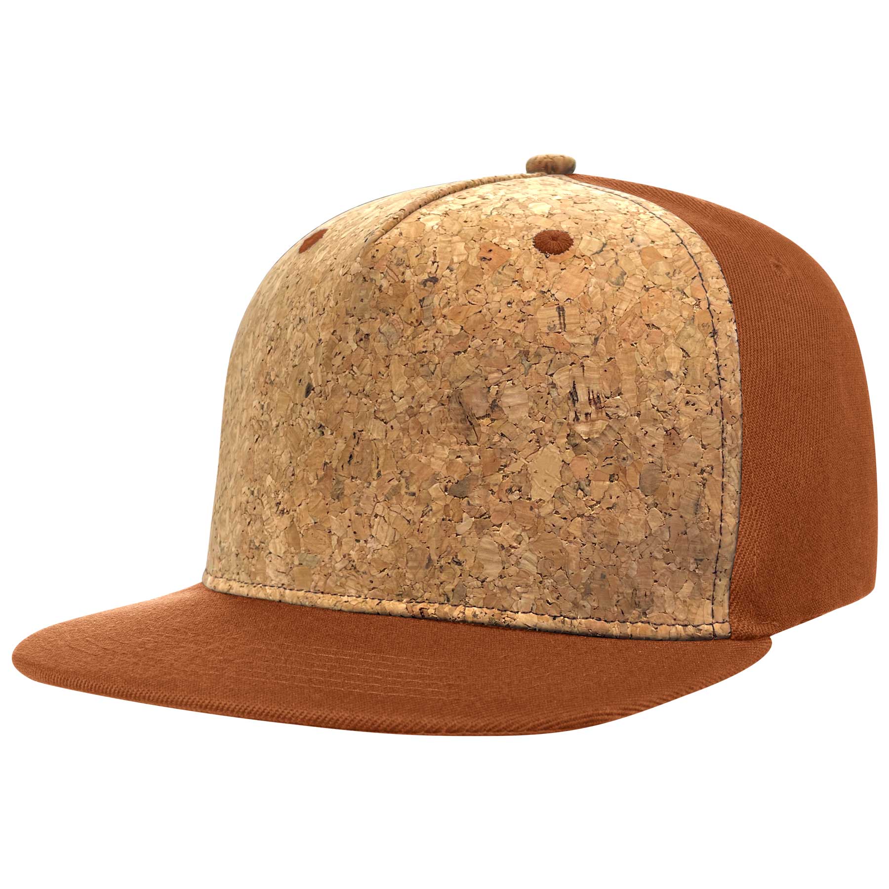 Cotton Flat Visor Adjustable Snapback Cork Caps 17