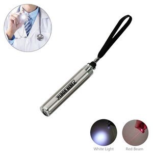 Stainless Steel LED Flashlight With Rechargeable Battery And Yellow Light 6