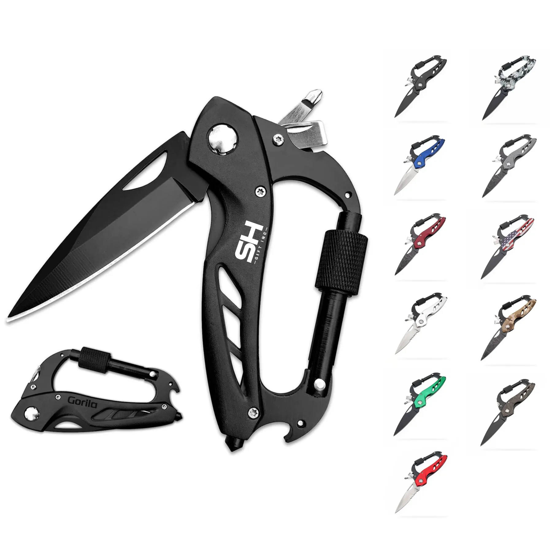 Multitool Carabiner With Folding Pocket Knife 2