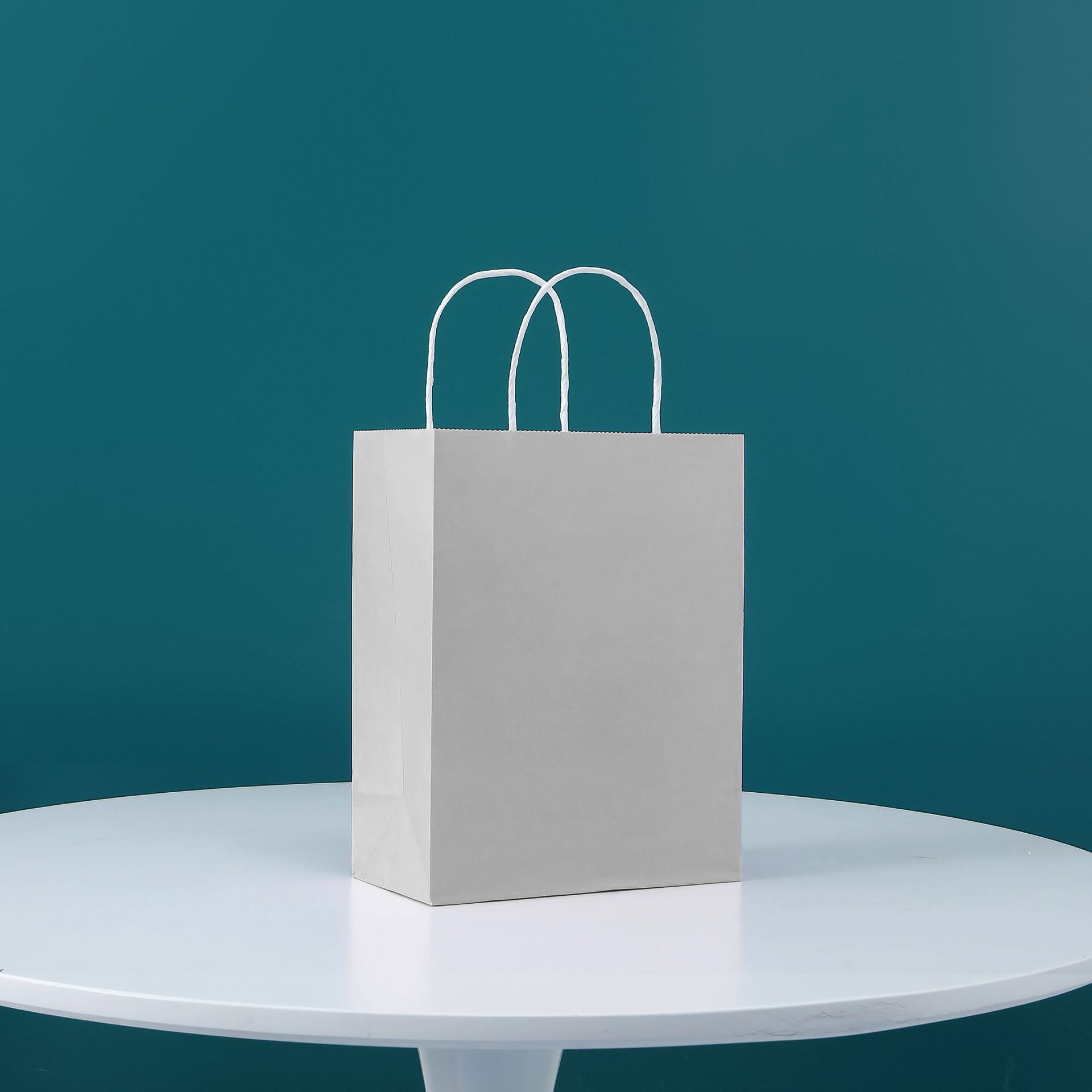 Small Size Kraft Paper Shopper Tote bags(5 7/8" * 3 1/8" * 8 1/4") 4