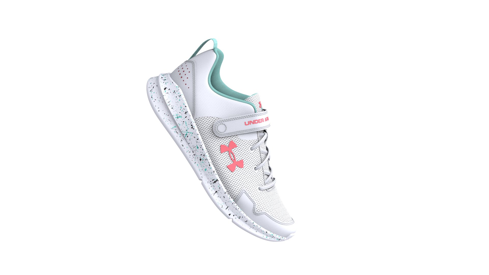 Girls' Pre-School UA Essential Paint Splatter Sportstyle Shoes 3