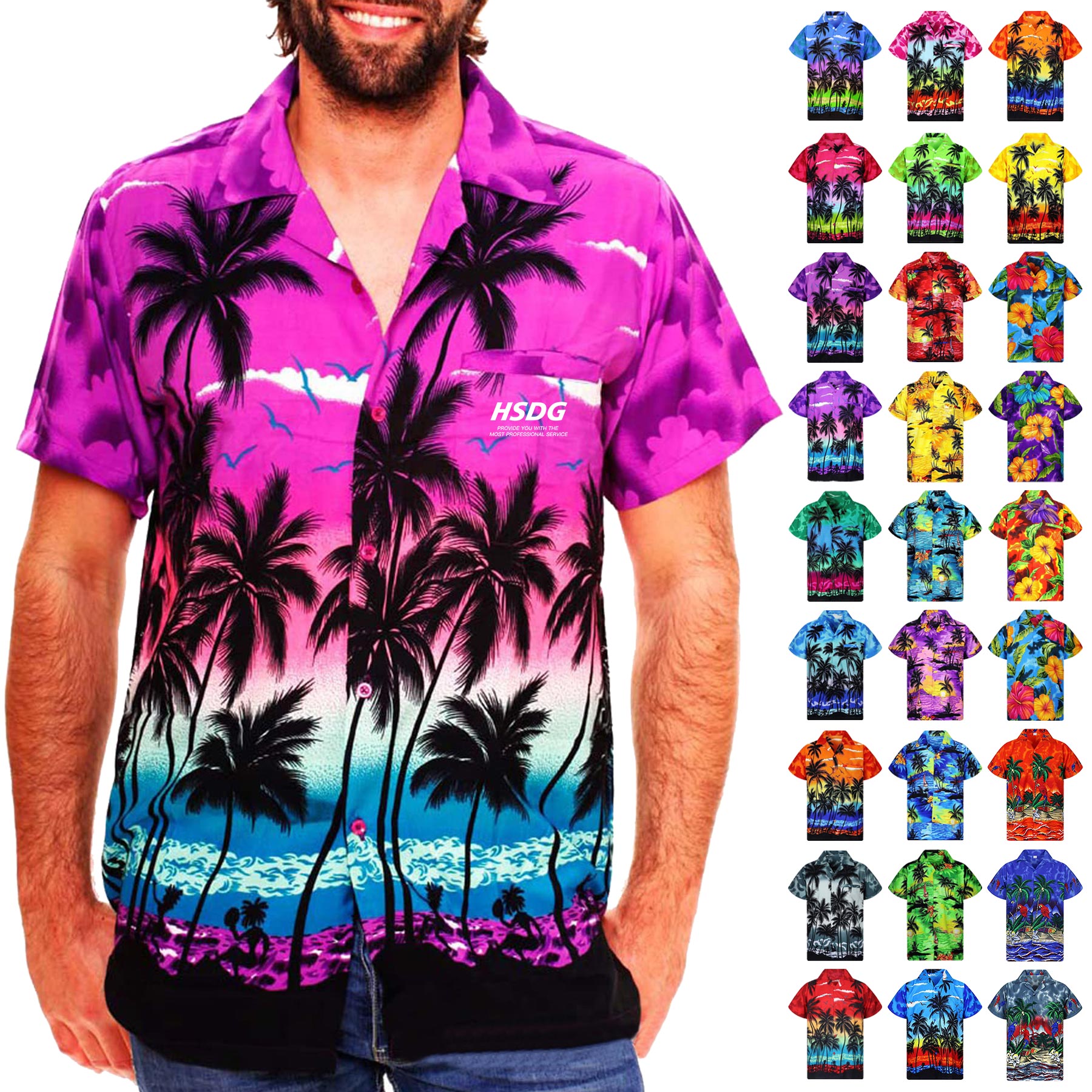 Mens Hawaiian Short Sleeve Shirt 22