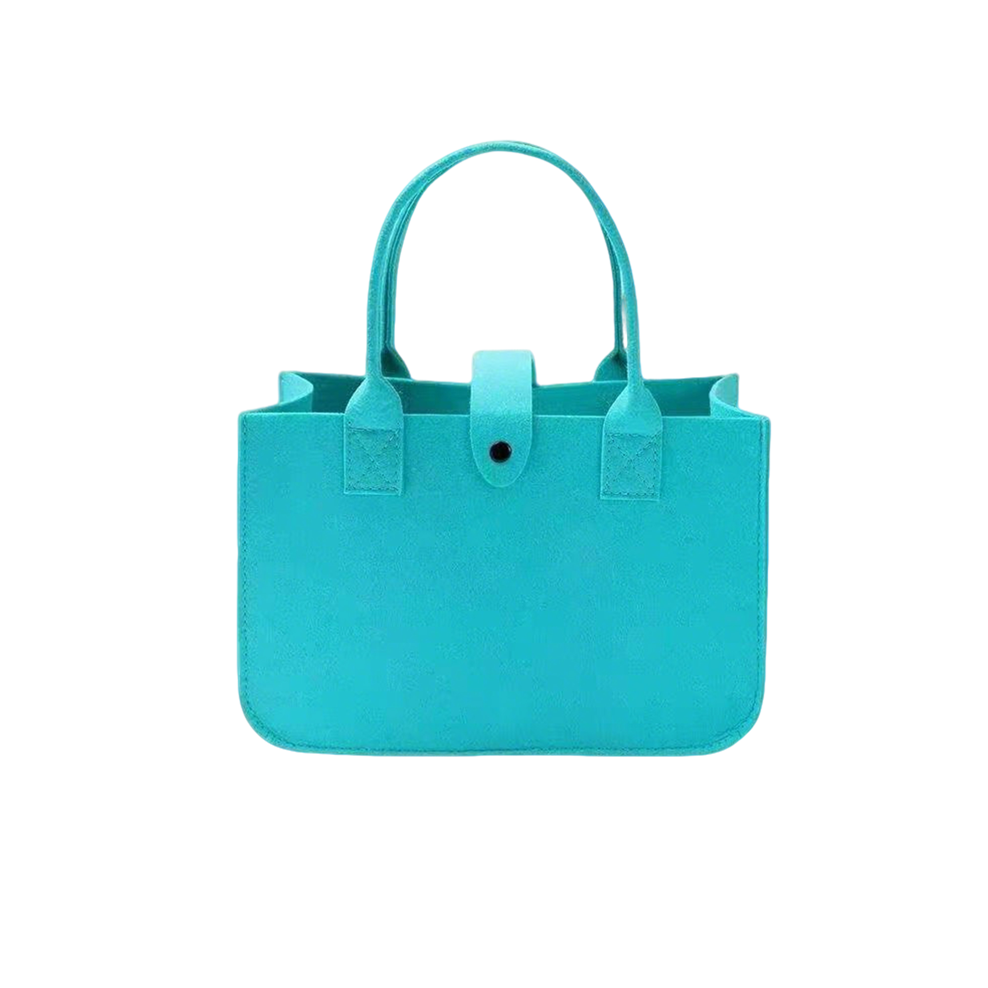 Structured Felt Utility Tote With Buckle Closure 17