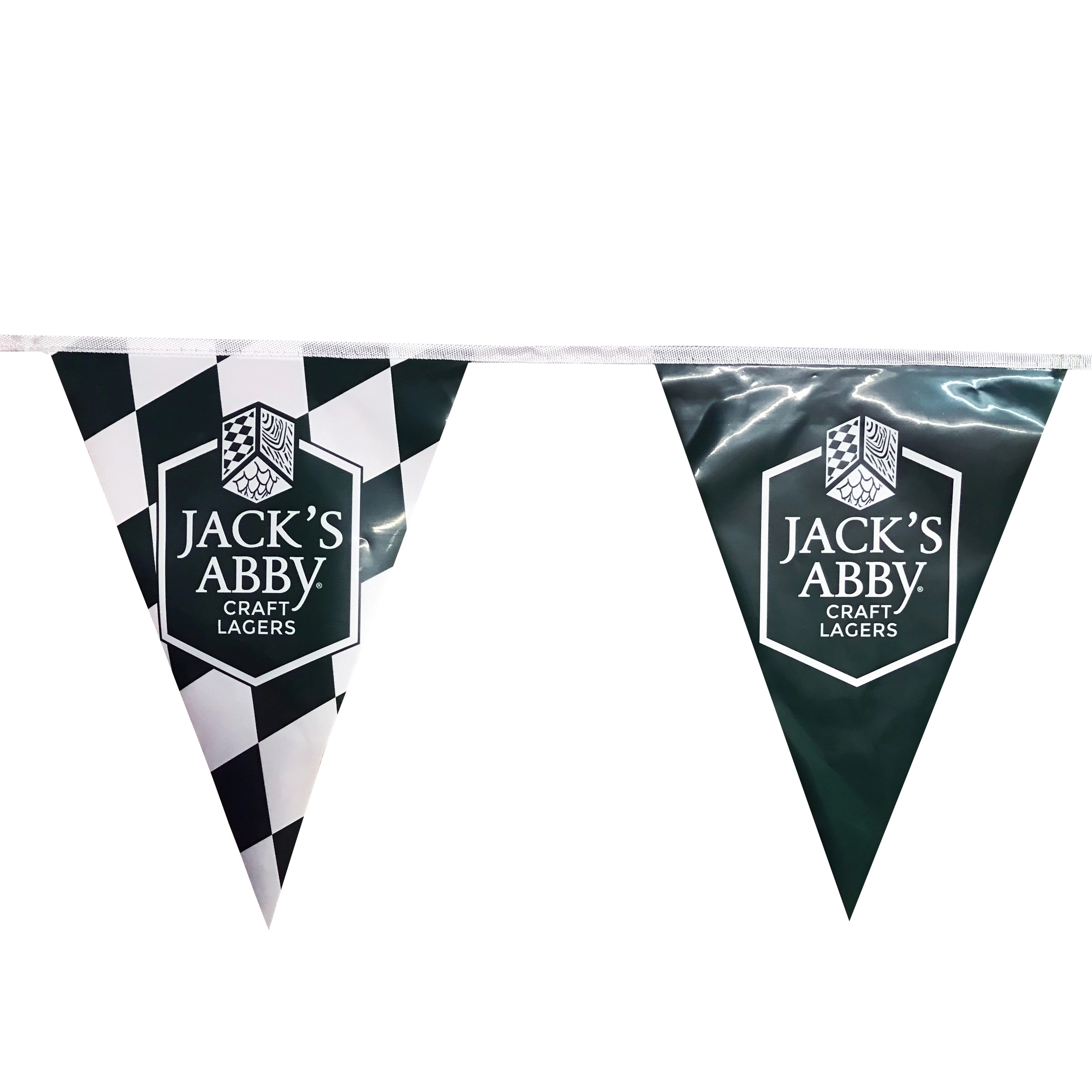 Custom Laminated Paper Streamer with 9" x 12" Pennants 2