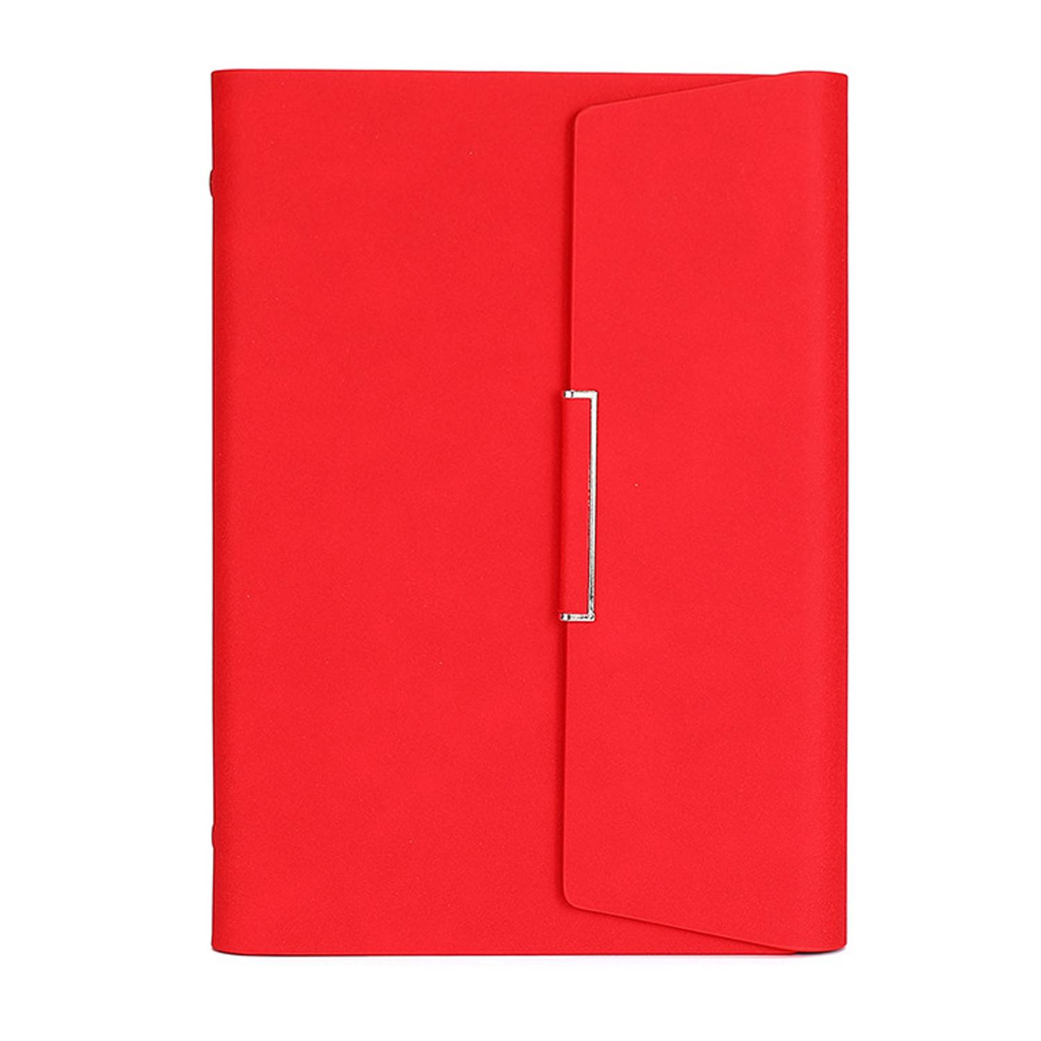 A5 PU Leather Loose Leaf Magnetic Notebook w/ Card Slots 7