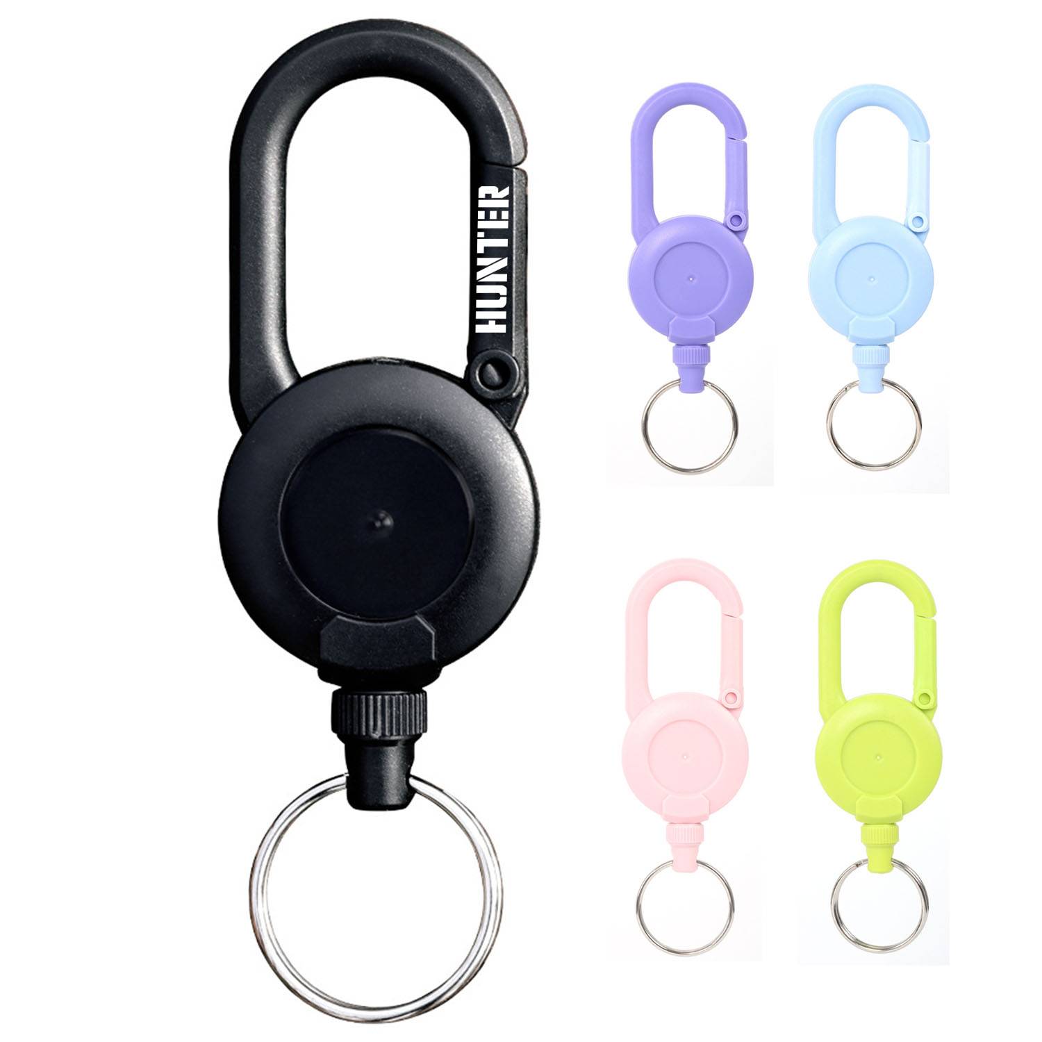 Plastic Retractable Stretch Cord Key Chain 2